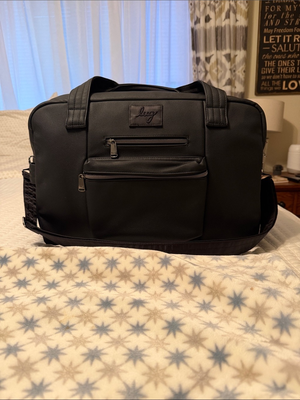 lug Black Charger Matte Luxe Travel Duffel Bag